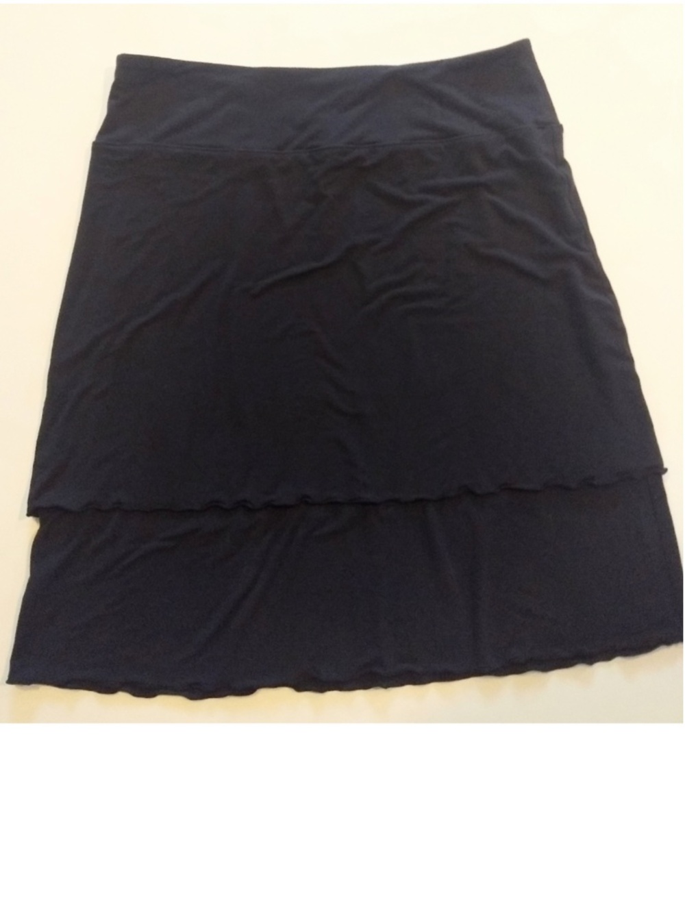Athleta Black Tiered Midi Skirt - size M Althleisure